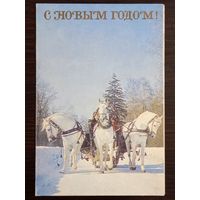 Раскин С Новым годом 1960-е подписанная открытка СССР
