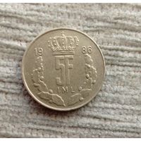 Werty71 Люксембург 5 франков 1986