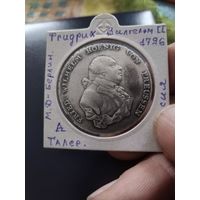 Талер Фридриха Вильгельма!! 1796года. Пруссия.! М. Д. Берлин. ,, А''.