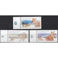 Казахстан 1999. Хищники. Корсак. Лисица. Красный волк. 3 марки (140)