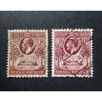 Великобритания\260с\Золотой Берег 1928. Стандарт. Король Георг V. Различный цвет
