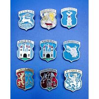 Гербы городов Гродненская область /Гродно, Ошмяны, Астрына, Лида , Волковыск, Новогрудок, Любча, Слоним /