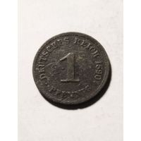 Германия 1 пфенинг 1890 G
