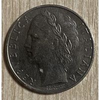 Монета 100 лир 1966 год. Италия.