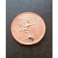 5 евроцентов 1999г. Бельгия. Необычный брак.