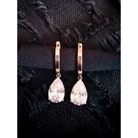 Серьги СЕРЕБРО 925ПР, ЗОЛОТО.