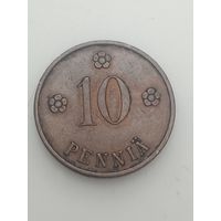 Финляндия 10 пенни 1928 года .