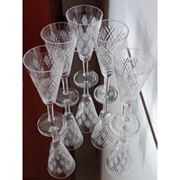 Фужеры. Высота 20 см. Хрусталь. Ручная гравировка