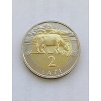 2 лата 2009 года Латвия, в штемпельном блеске, UNC