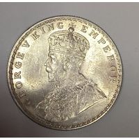 С рубля! 1 рупия 1919 Индия яркое портретное серебро блеск