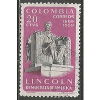 Колумбия. А.Линкольн. Президент США. 1960г. Mi#928.