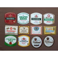 Немецкие пивные этикетки всего по рублю, цена за 1 шт., можно рассчитываться рос. рублями, даже мелочью, а-12-2 (3873)