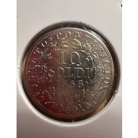 Папская область 10 сольдо 1868