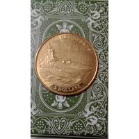 Науру 5 долларов 2016 корабль Hermes