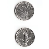 1/2 франка Франция 1973 год
