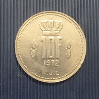 Люксембург  10 франков 1972 год Великий герцог Жан