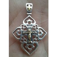 Красивый женский крестик 925 проба