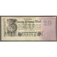 Банкнота 20 миллионов марок 1923 год. Веймарская республика.