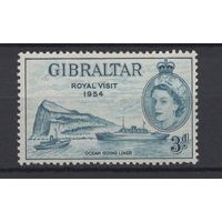 Гибралтар / Gibraltar 1954 ** Королевский визит (Mi 148)