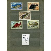 СССР, 1983, ПРОМЫСЛОВЫЕ** РЫБЫ,   серия 5м ,  чистая