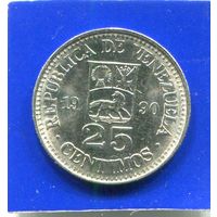 Венесуэла 25 сентимо 1990