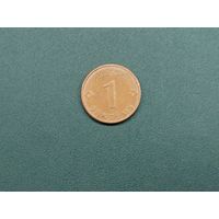 1 сантим Латвия.