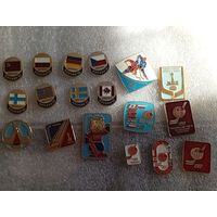 Знаки Чемпионат мира по хоккею Москва 86 Цена за один