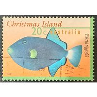 Остров рождества 1996. Фауна. Рыбы. Pinktail triggerfish