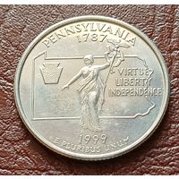 США 25 центов  D , 1999 Квотер штата Пенсильвания     ( 2-2-6 )