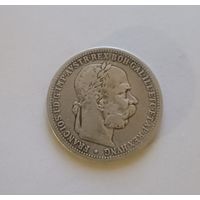 1 крона. 1898г. 835пр.,Франц Иосиф I. Австро-Венгрия .