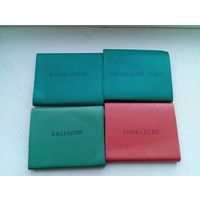 Открытки фотооткрытки книжка раскладушка в обложке чехле Польша 4 штуки