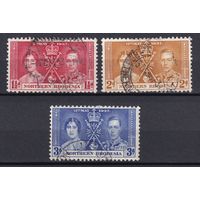 22.BrKS. Великобритания. Колонии.  Северная Родезия. Коронация Георга VI и Елизаветы. 1937 г. Полная серия. Mi.##22-24.