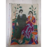 Картина вышитая старинная