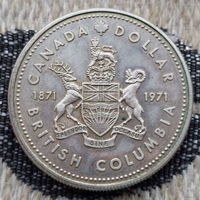 Канада 1 доллар 1971 год, AU. Королева Елизавета II. Серебро 900. Сторгуй за свою цену, предложи обмен! S100