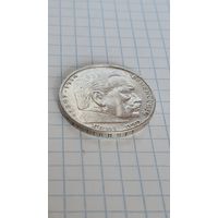 С 1 РУБЛЯ ! МОНЕТА СЕРЕБРО ГЕРМАНИЯ ГАМБУРГ 5 МАРОК 1935 год