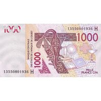 Нигер 1000 франков образца 2013 года UNC p615Hm