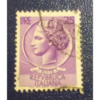 Марка Италия 25 лир