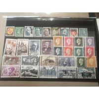Лот гашенных марок Франции 40 - 50 годов, есть 20 х годов