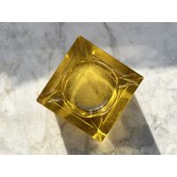 Подсвечник цветное стекло 3,5х8,5см винтаж