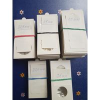 Холдеры Optima 50*50 мм для монет 25, 27.5, 30, 35, 37.5 мм, самоклеющиеся.