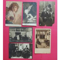 Почтовые открытки РИ, до 1917 г., штампы Минск, Мозырь