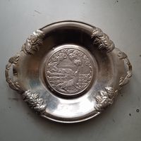 Тарелка лиса и виноград СССР