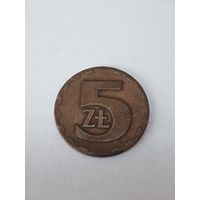 Польша 5 злотых 1975