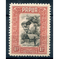 Британские колонии - Папуа - 1932г. - жизнь в Папуа, ландшафты, мотивы, 1 1/2 Р - 1 марка - MH [Mi 80]. #3-WB-70-A-1