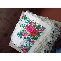 Платок женский с бахромой. Ретро. СССР.