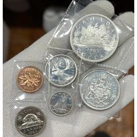 Серебряный годовой набор Канады 1965г.