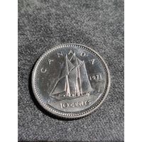 Канада 10 центов 1971 Unc