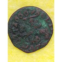 Солид (боратинка) 1666г. (3) литовский герб(платок на шее рыцаря). Более редкая разновидность. Монограмма HKPL, отметка МД-TLB. Ян II Казимир, без мц.