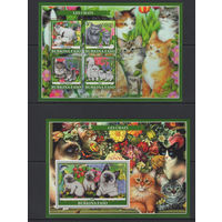 Буркина Фасо 2019** Живопись Фауна Домашние Животные Кошки