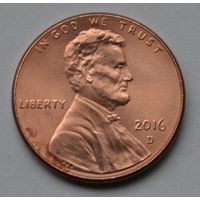 США, 1 цент 2016 г. D